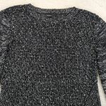 Stitch Fix Madison Lilly Black Open Knit Crewneck Sweater Women's Size Small Photo 2