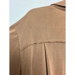 Free People NWT Khaki Modal Snap Shirt FLAW Sz. L Photo 4