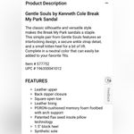 Gentle Souls Like New Kenneth Cole Leather Break My Park Sandals Gold 7 1/2 Photo 11