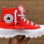 Converse Unisex Chuck Taylor All Star Lugged Chunky Platform High Top Sneaker Orange White US Women 8 Red Photo 0