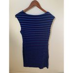 Calvin Klein Size 8 Womans Dress Blue Striped Soft Comfy Knit Casual Work Photo 2