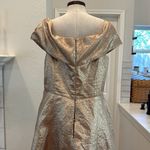 Ricki Freeman for Teri Jon peplum off shoulder gold maxi formal dress Size 16 Photo 11