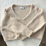 ASOS Cream Boxy Thick V Neck Sweater Jumper Size S Photo 1