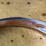 Natural Pink Sapphire Moissanite Sterling Silver Cocktail Ring Size 11 Photo 5