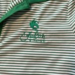 Nike Green and White Striped Short Sleeve Polo Photo 1