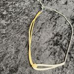 Swavorski Vintage Swarovski Womens Pave Loop Chain Woven Rope Mixed Media Necklace Photo 3