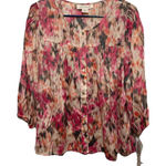 NWT Women’s Multicolor Blouse Small Skye's The Limit Peach Pink Top Shirt Office Photo 0