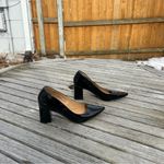 Abound  Audry Black Faux Leather Block‎ Heel Pump size 6.5 Photo 1