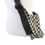 Baggu  Medium Crescent Bag in Black & White Pixel Gingham Photo 1