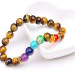 Beaded Chakra Bracelet Brown Photo 3