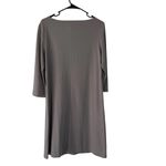 Garnet Hill Women's Size Medium Grey Modal Blend Soft Tee Shirt Dress Photo 5