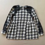 ZARA  Plaid Lace Ruffled Top Photo 3