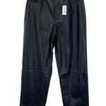 Old Navy  Faux Leather Black Straight Leg Pants OG Loose New Photo 0