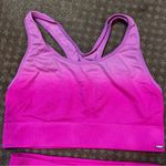 PINK - Victoria's Secret Victoria’s Secret PINK Matching Set Shorts & Bra Pink Ombré size M Biker Photo 7