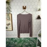 LNA  Clothing Mauve Cut Out Ribbed Long Sleeve Top - Size - Small Photo 2