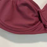 Monday Swimwear Clovelly Bikini Top in Burgundy Red Size XL Photo 2