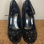 breckelle's Breckelle’s Sequin Stud Sculpted Heel Wedge Ankle Strap Size 7 Photo 3