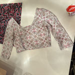 Garage Cute pink and white paisley print blouse half sleeve #blouse Photo 1