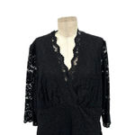 KIYONNA Scalloped Boudoir Lace Dress Black Plus Size 2X Photo 3