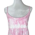 Gap  Pink and White Tie Dye Print Tiered Ruffle Sleeveless Sundress Size Small Photo 3