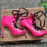 Privileged Demeter Lace Up Pink heels Size 8 Photo 1