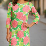 Crown & Ivy  Womens Dress Size XS Pink Green White Sea‎ Turtles Flowers Beach NEW Photo 0