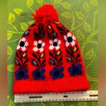 Handmade Vintage retro 80s colorful knit winter hat. Photo 5