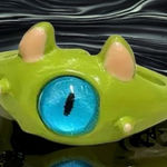 Cute Quirky Green Monster Design Cuff Ring‎ Gothic Punk Style Photo 0