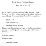 Free People 🆕 | RUBY SHINE PLATFORM BOOTS | WHITE | SIZE: EU 39 (US 8-8.5) Photo 9