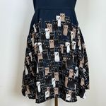 L.A.Soul Sleeveless Fit & Flare Dress Multicolor Cat Pattern Women’s Size Small Blue Photo 7