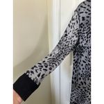 Chico's Chico’s Leopard Print Long Line Button Front Deep V Neck Cardigan Size 2 Large Photo 3