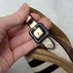 Christian Louboutin Tigresse 120 Zebra Pony Calf Hair Platform Wedge Sandals 36 Photo 7