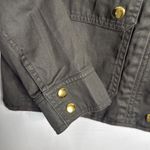 J.Crew  Relaxed Boyfriend Field Jacket Olive Green w/ Gold Hardware W1076 Sz S Photo 4