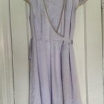Aritzia Wilfred Mademoiselle Dress Ice Lavender Satin Wrap S Purple Photo 15