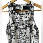 Cynthia Rowley Women’s Abstract Pattern Black White Lined Linen Dress Size 4 Photo 1