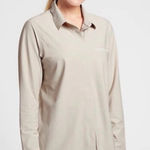Athleta  Urbanite Top Button Front Long Sleeve Women’s Size S Photo 0
