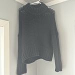 Free People My Only Sunshine Black Chunky Knit Sweater Size Small Photo 4