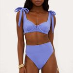 Beach Riot Blair Top Periwinkle Waffle, Size Small, $128 Photo 0