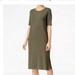 Eileen Fisher Olive Tee Shirt Midi Dress Photo 1