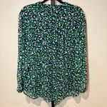 Chico's  Abstract Dot Print Blouse V-Neck Green Blue Size 3 US 16/18 Photo 3