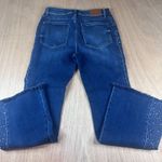 Judy Blue Women’s Flare Jeans Size 11/30 Dark Wash Studded Sides Frayed Hem Photo 1