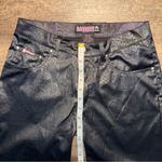 Bubblegum  Vintage Flare Shiny Black l Pants Bootcut Bottoms Size 9/10 Photo 4