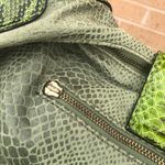 Guess Y2K Mcbling Green Snake Faux Leather Shoulder Hobo Hand Bag Purse Monogram 2000s Vintage Trendy Baddie #streetwear #goth #punk #cyber #whimsygoth Photo 6