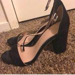 Madden Girl Black Suede Block Heels  Photo 0