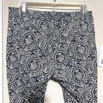 J.Crew  Women's Winnie Pants Size 10 Stretch Pull on navy cream print Photo 3