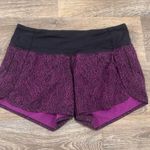 Lululemon Run Times Shorts Women’s 4 Black Magenta Purple Running Active Gym Photo 0