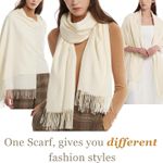 Womens Winter Scarf Cashmere Feel Pashmina Shawl Wraps Soft Warm Blanket Photo 1