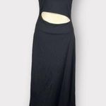 Susana Monaco One Shoulder Cutout Maxi Dress Women's Large Black Leg Slit NWT Photo 2