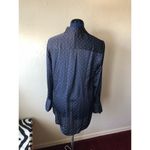Equipment NWOT  Long Sleeve Ruffle Silk Polka Dot Shirt in Navy Photo 3
