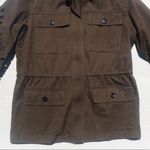 Honey Belle Olive Green Cut Out Sleeve Jacket Photo 9